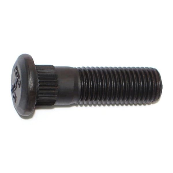 Midwest Fastener 12mm-1.5 x 12.3mm x 42mm Zinc Plated Class 10.9 Steel Fine Thread Automotive Wheel Studs 4PK 75452 - main